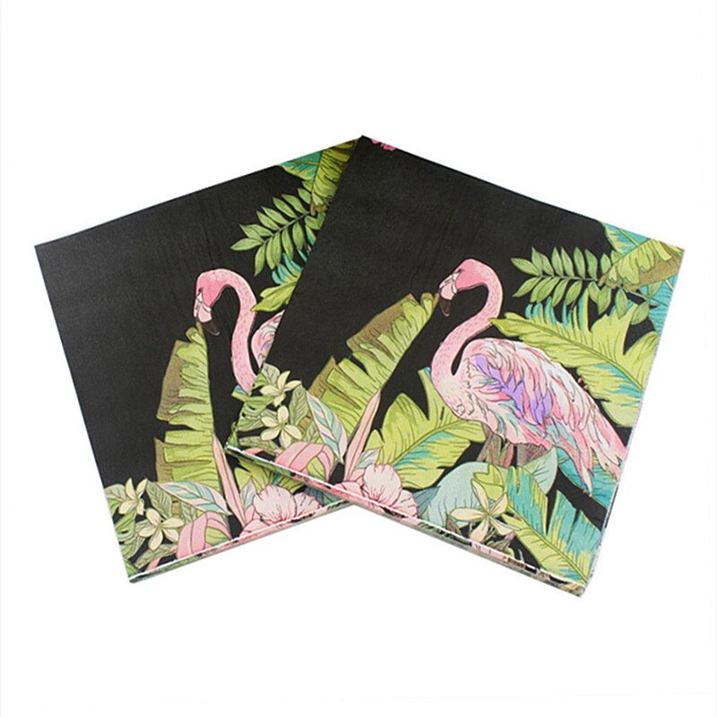 20 Stks/set Servetten Papieren Bloem Flamingo Patroon Decoupage Servet Papieren Tissue Voor Xmas Wedding Decor Party Tafel Levert
