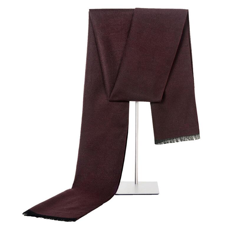 Bufanda clásica de algodón para hombre y mujer, chal largo de , a la , de invierno, con anillo, HY121: Dark Coffee