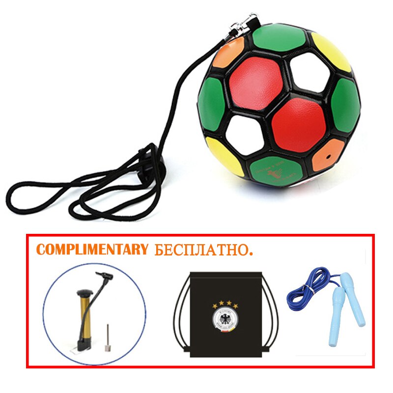 WISHOME Soccer Solo Trainer Kicking/Dribbling/Shooting Practice Equipment for Adult Training Ball with Belt Kids Soccer Set: green