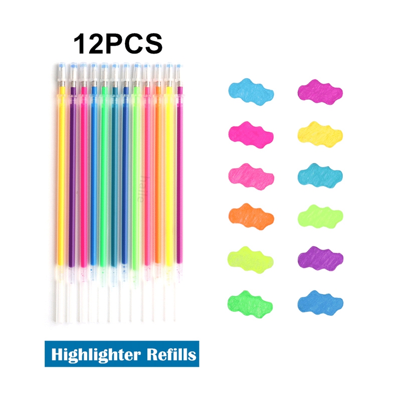 Bolígrafos de Gel de colores brillantes metálicos para la escuela, oficina, libro para colorear para adultos, diarios, marcadores artísticos de dibujo, bolígrafo de , 12/24 Uds.