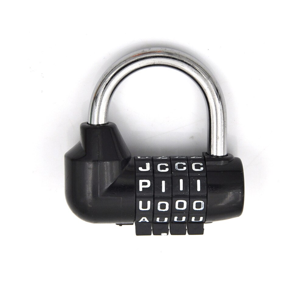 Candado de código de seguridad para viaje, combinación de letras de 4 dígitos colorido con candado, contraseña diaria, 1 ud.: BK