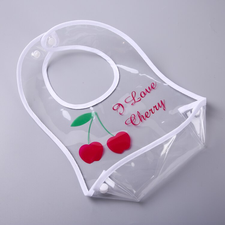 Babador bandana de alimentação do bebê dos desenhos animados do bebê dos desenhos animados do bebê dos babadores: Cherry
