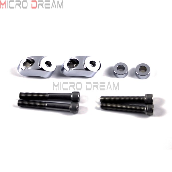 Chrome Front Turn Signal Light Relocation Kit Motorcycle 39-49mm Indicators Mount Adapter For Harley Sportster Dyna Wide Glide: Chrome