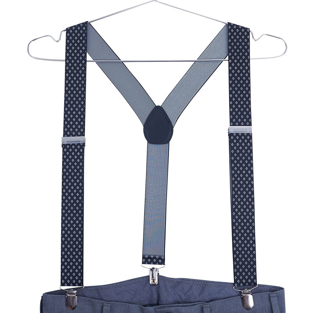 Yienws Suspensorio Heren Bretels Y-back 3 Clip Jacquard Bretels Mannelijke Knop Broek Bretels Breed 3.5*105 cm tirantes YiA107: 3