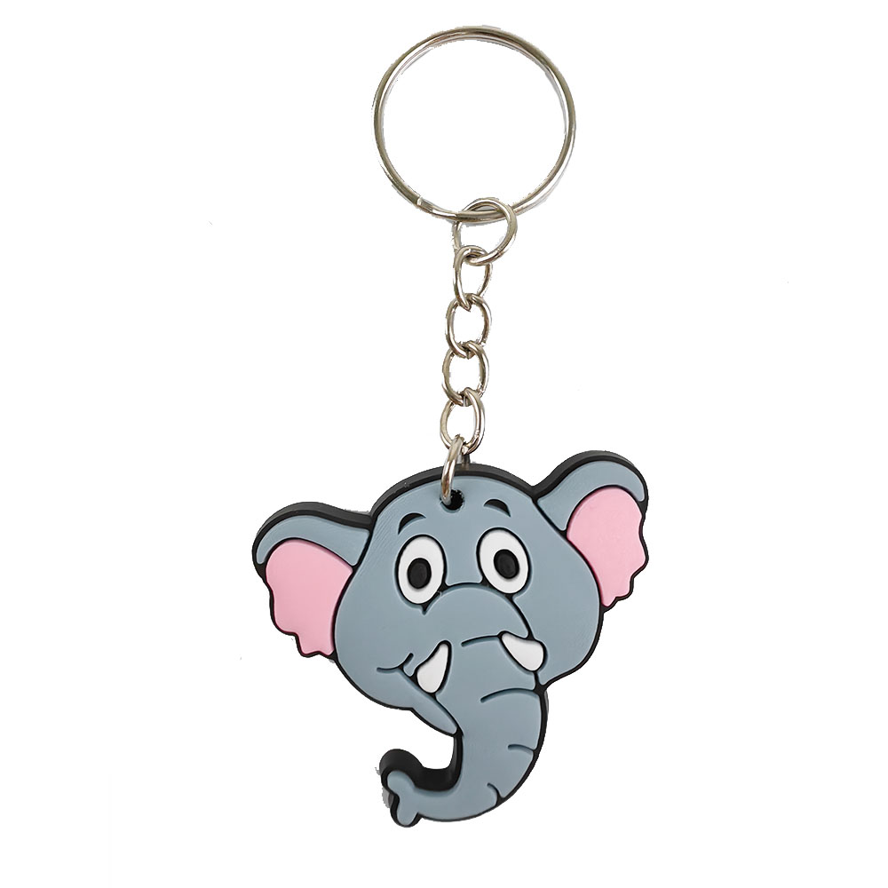 12 stk. jungeldyr nøkkelring løve ape nøkkelring dyreliv tema bursdagsfest dekorasjon jungel safari gaver: Lys gul