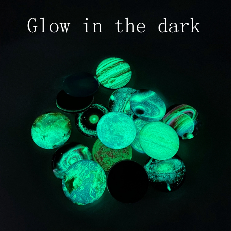 Solar System Luminous Magnet Fridge Planet Universe Outer Space Refrigerator Magnets Stickers Glass Glow In The Dark Home Decor