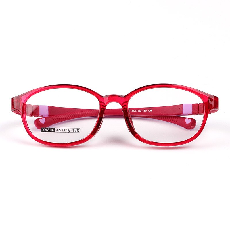 Gafas cuadradas para adolescentes, lentes ópticas para miopía, con marco de ambliopía, graduadas, antirreflectantes, TR90, para ordenador: C6 Red