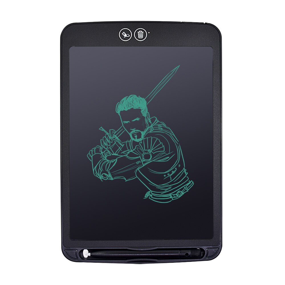 CHIPAL 10&quot; LCD Writing Drawing Tablets Electronic Digital Tablet Graphic Board Handwriting Erasable Pads + Pen for Kid Children: Black