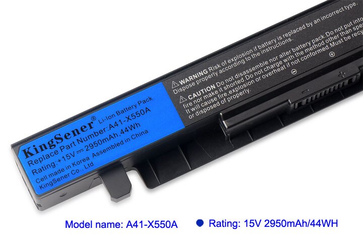 Batería de portátil Kingsener para Asus A41-X550A X550C X452E X450L X550 A450 A550 F450 F450 R409 R510 X450 F550 F552 K450 K550 P450