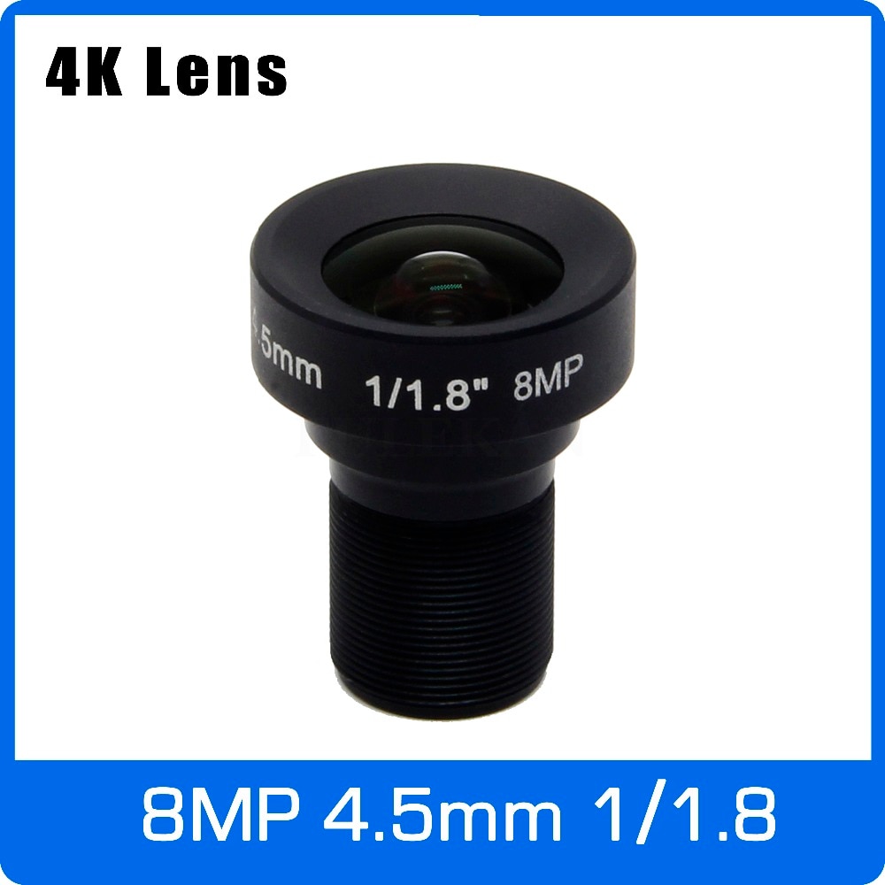 4K Lens 8Megapixel Fixed M12 Lens 4.5mm 105 Degree 1/1.8 inch For OS08A10/IMX226 IMX178 4K IP CCTV Camera