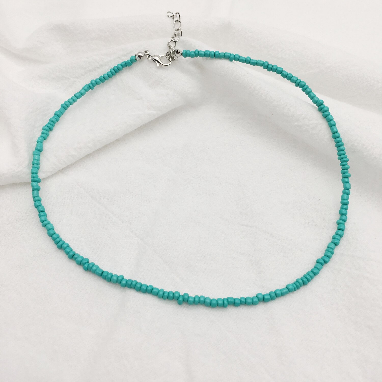 Choker damski 2021 moda 3 mm koraliki Bohemia Beach krótki naszyjnik dla urody kobiety dziewczyny hurtownia naszyjnik: 6