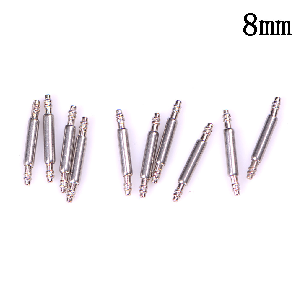 10 Uds. 8-22MM correa de reloj barras de resorte enganche de correa herramientas de relojero de reparación 16mm 18mm 20mm 22mm: 8mm