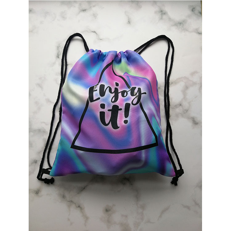 Utskrift snøre ryggsekk snøre ryggsekk mochila reise snøre bag liten skolesekk billig søt snøring ryggsekk