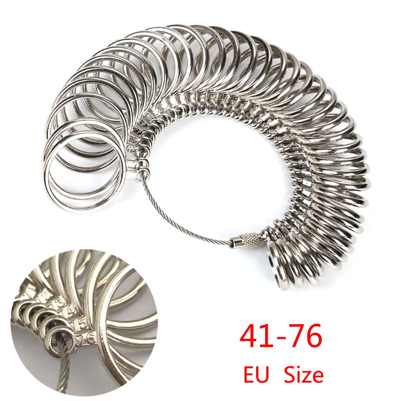 EU/JP/KR/UK Nützlich Standard Schmuck Messung Werkzeug Ringe Größe Metall Finger Ring Sizer Messen Manometer f3MF: EU