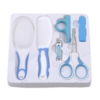 Baby Kids Toddler Healthcare Kits Grooming Care Nail Hair Care Set Nail Clipper Hair Comb Nail Scissor: blue