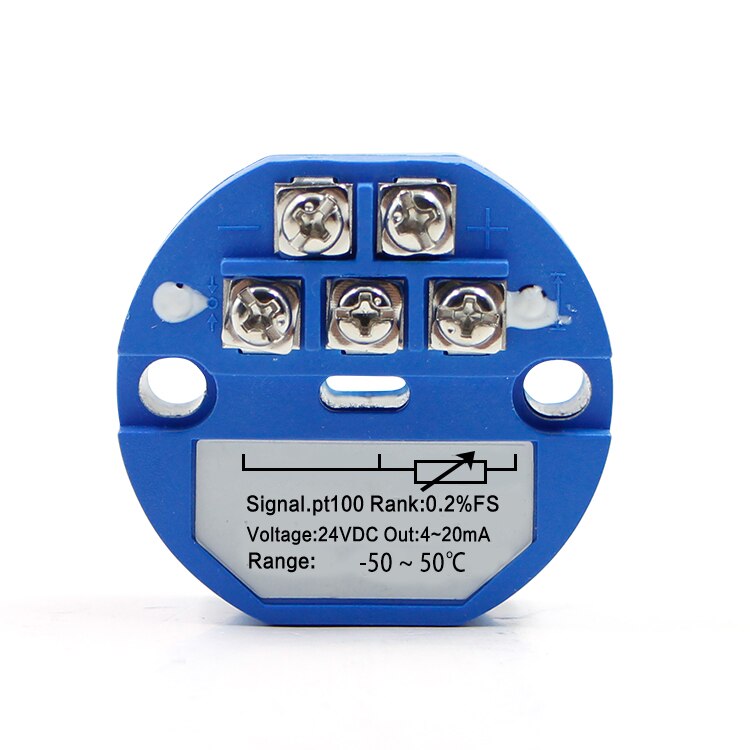 Pt100 type  to 4-20ma -50-50 0-50 0-100 200 300 grader rtd input 4-20ma output  dc24v termisk modstand temperatur transmitter: -50-50 celsius