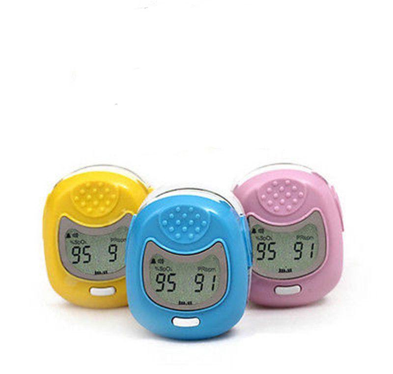 Contec Pediatric/Child Fingertip Pulse Oximeter oximetro LCD display CMS50QA, Portable SpO2 Oxygen infant, 3 colours