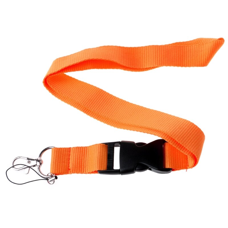 Een Kleur Zwart Blank Plain Sleutel Lanyard Badge Id Houders Telefoon Hals Bandjes