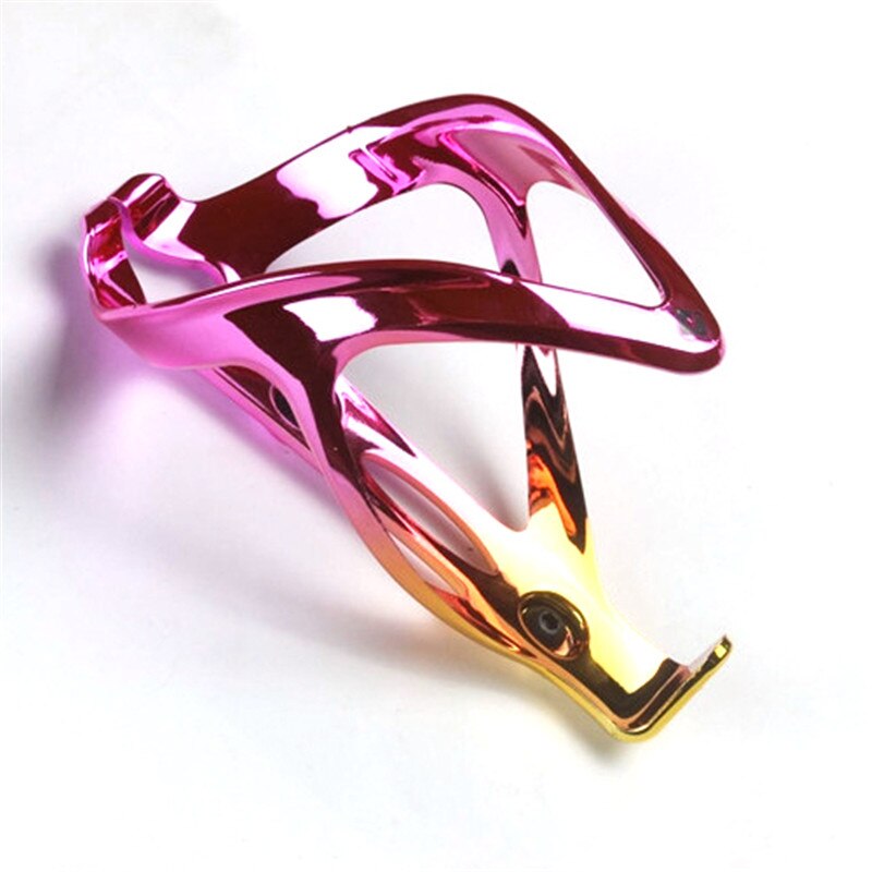 Fiets waterfleshouder kleurrijke beplating mtb bidonhouder aansluiting ultralicht fietsonderdeel mountainbike accessoires: 1pc roze goud