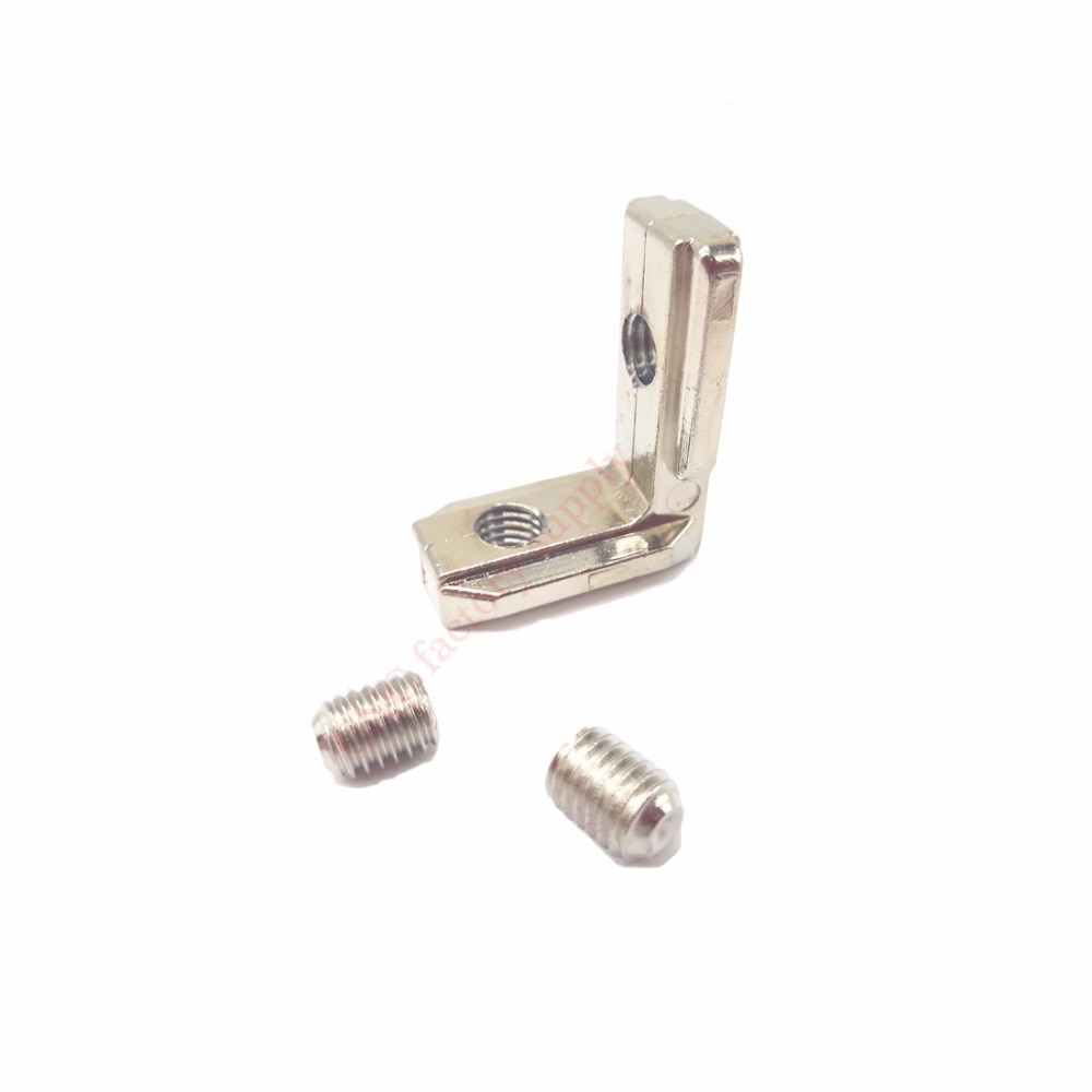 T slot l type 90 grader 3030 aluminium stik beslag fastgørelse eu standard 30/40/45 serie aluminium profil dele 3d printer