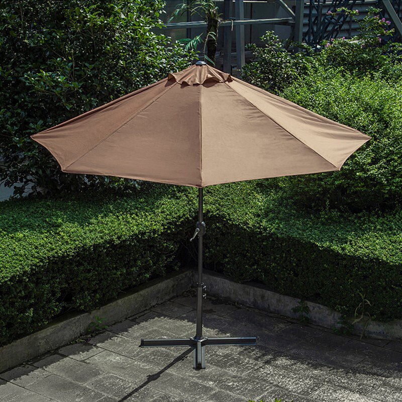 3M Half Side Patio Umbrella Camping Shades Garden Canopy Polyester Parasol Courtyard Awning Outdoor Accessories Without The Base