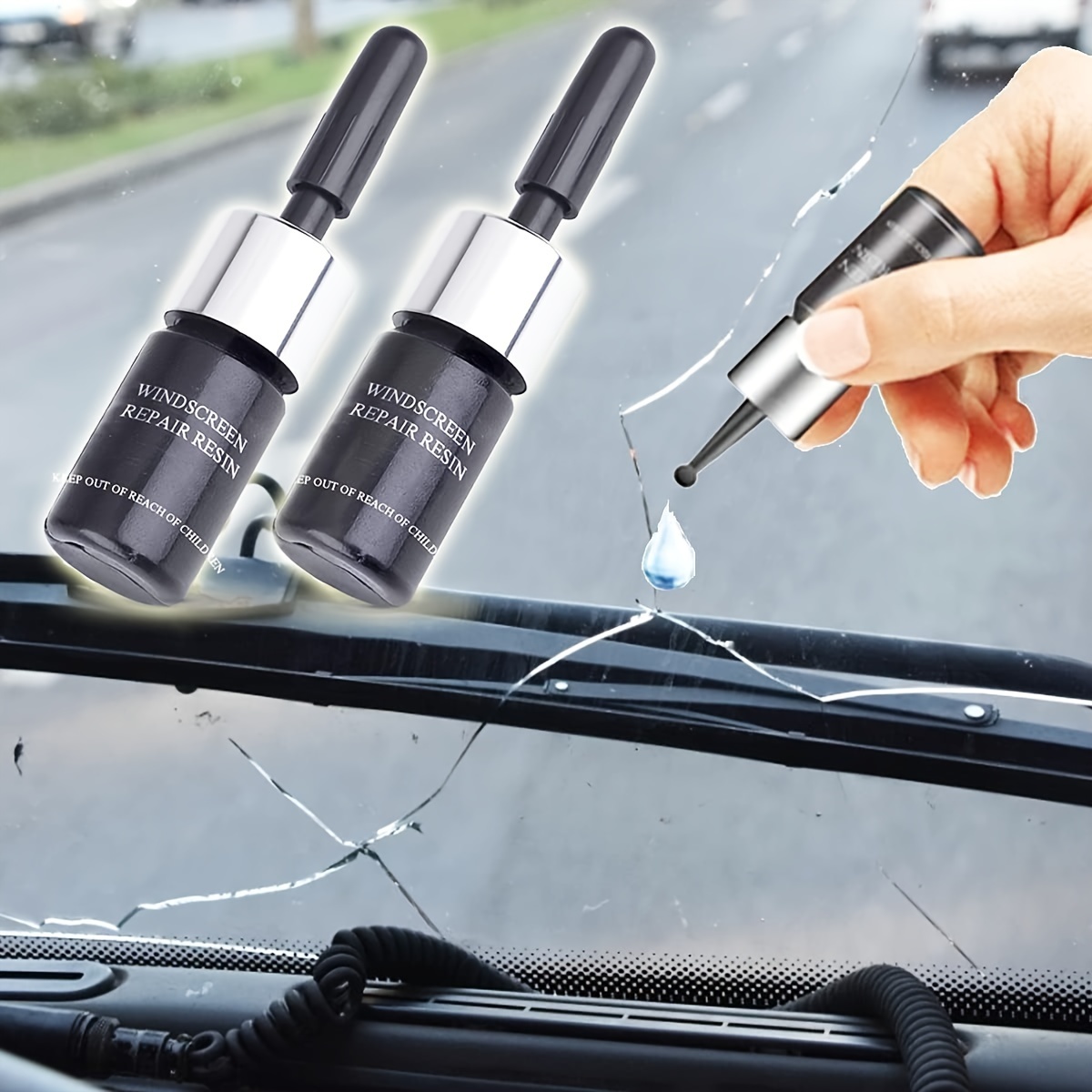 Reparatieset voor voorruitreparatieset Voorruitreparatieset voor chips en scheuren Autoruitglas Vloeistofreparatieset Reparatievloeistof voor glas