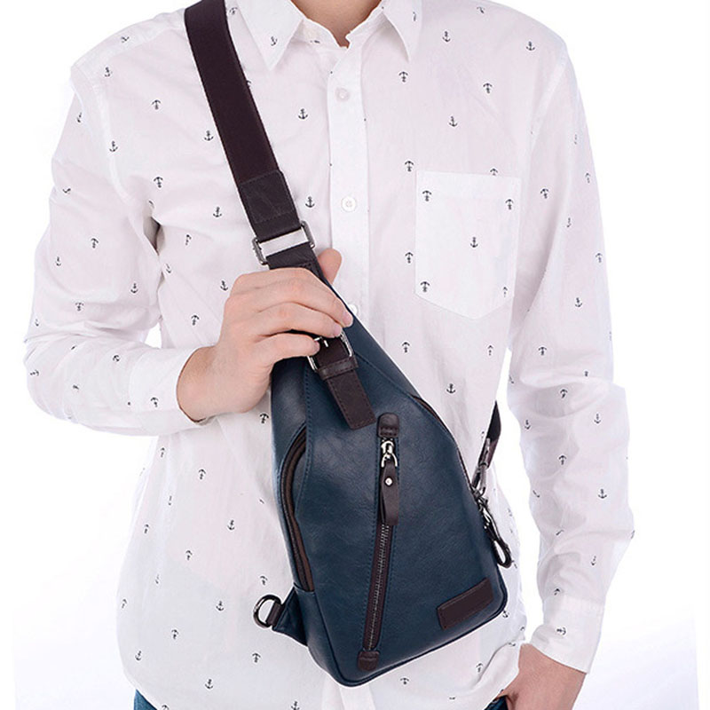 Hommes en cuir/Nylon Vintage fronde poitrine sac voyage bandoulière messager petit homme sac à bandoulière Anti-vol sacs décontracté és