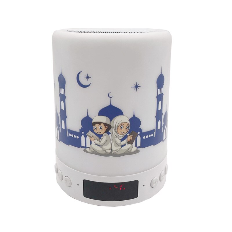 Telawah AZAN Bluetooth Wireless Muslim Quran Speaker Night Light Touch Lamp Speaker Player APP Remote Screen Display Alarm Clock