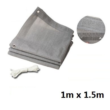 Serre zonnescherm net hdpe gaas balkon binnenplaats huis encryptie dikker op maat gemaakte boetiek grijs zonnescherm net: 1m x 1.5m