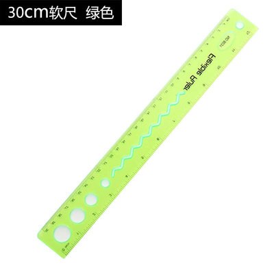 Règle de mesure à bande en plastique souple, règle à courbe Flexible de 30CM 1 pièce: green