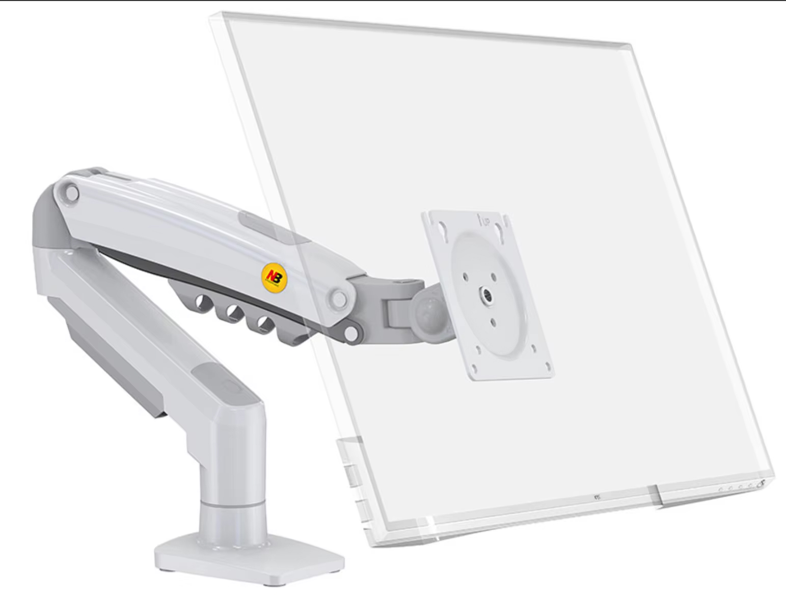NORTH BAYOU F80 resorte de Gas 17-30 pulgadas escritorio LED LCD Monitor soporte brazo ergonómico puntal de Gas Flexi montaje carga 2 ~ 9kgs: Plata