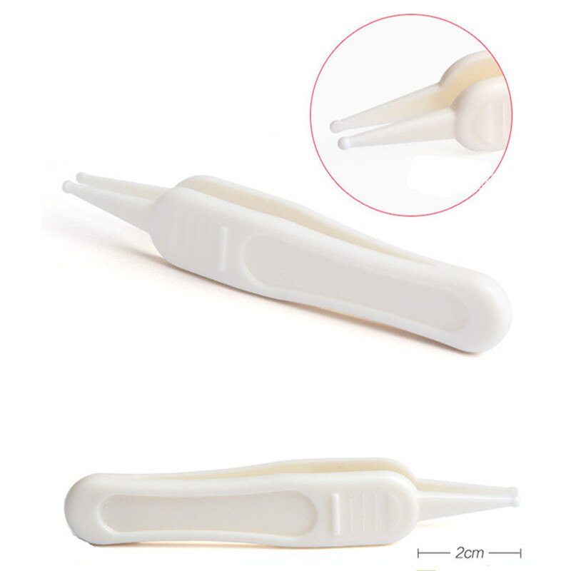 2Pcs Newborn Nostril Cleaning Infant Safety Ear Nose Navel Cleaning Plastic Tweezers Safe Pincet Forceps Clean Baby Accessories