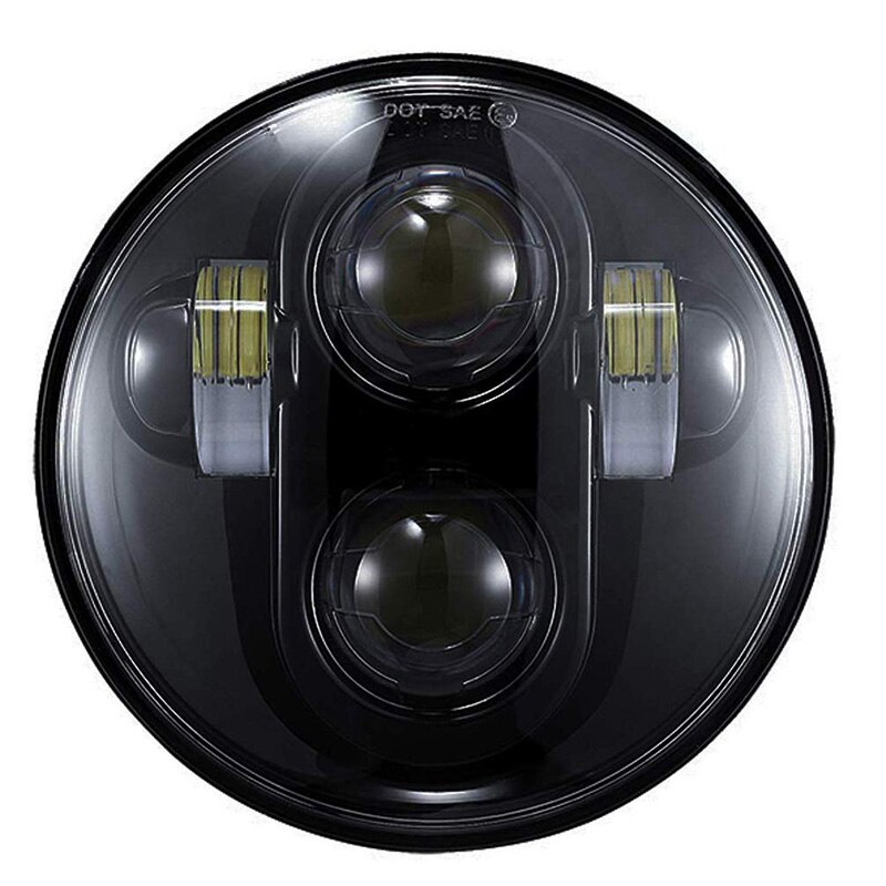 5.75 inch led koplamp Ronde 5 3/4 ''motorcycle projector koplamp H4 Hoge/dimlicht Rijden licht Voor Dyna straat Bob Super 883: Black