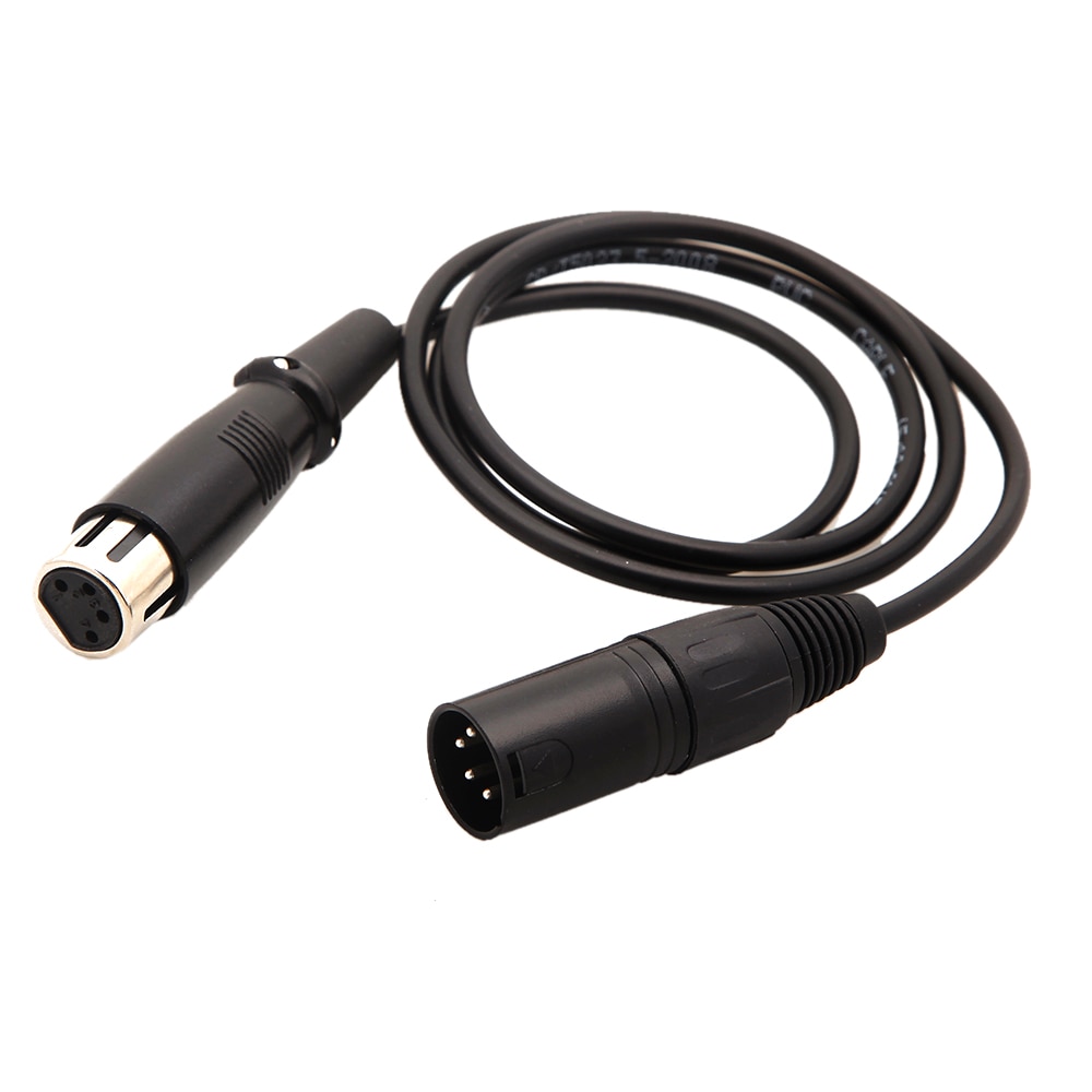 4 pin XLR Male to XLR FEMALE Power Cable Cord 1M for DSLR Camera Photography