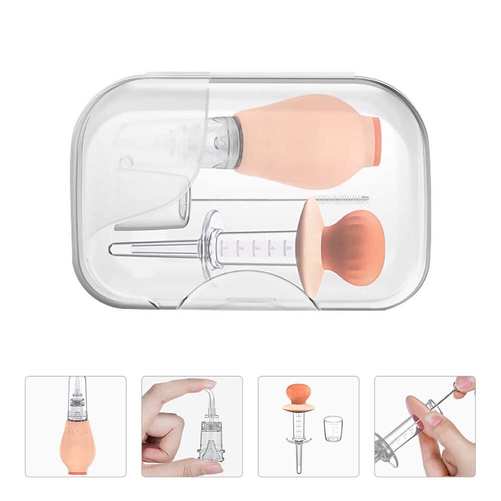 1 conjunto de bebê nasal aspiradores bebê ferramentas de alimentação líquida fornecimento de cuidados com o bebê: Default Title