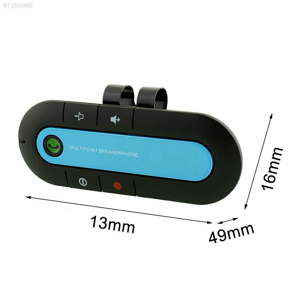 Bärbar bil handsfree bluetooth-mottagare med clip-on solskydd bluetooth bil mobil fordon högtalare telefon musikmottagare trådlös