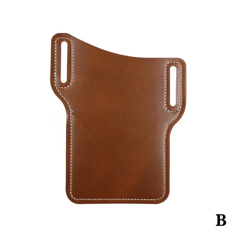 Pu pelle cellula Telefono Borsa mobile Telefono fondina protettivo coperchio all'aperto anti-perdita sospeso vita Borsa cintura clip per Ipho A8g2: leggero marrone