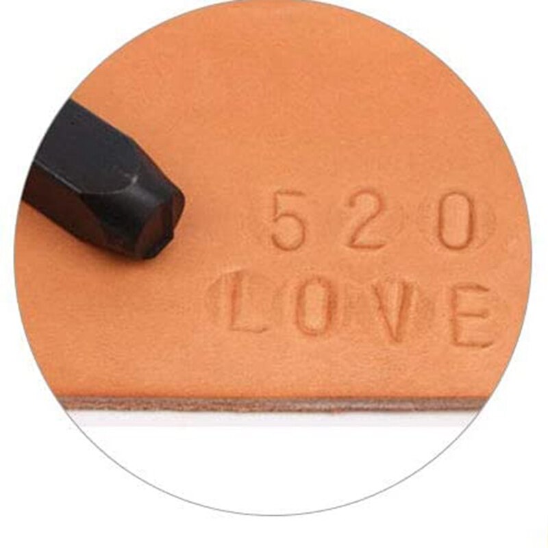 36Pcs 4mm Steel Number Symbol Punch Stamp Letter Punch Stamp Punch Set Industrial Steel Leather Tool