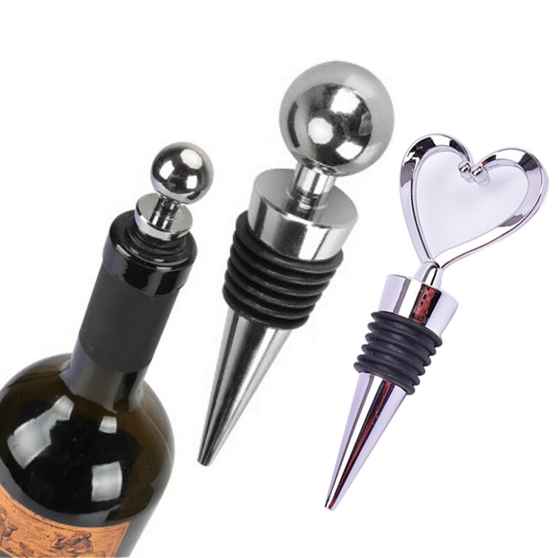 Reusable Bottle Stopper Round Heart Shaped Red Wine Champagne Wine Bottle Stopper Sealed Bottle Cover Bar Kitchen Accessories