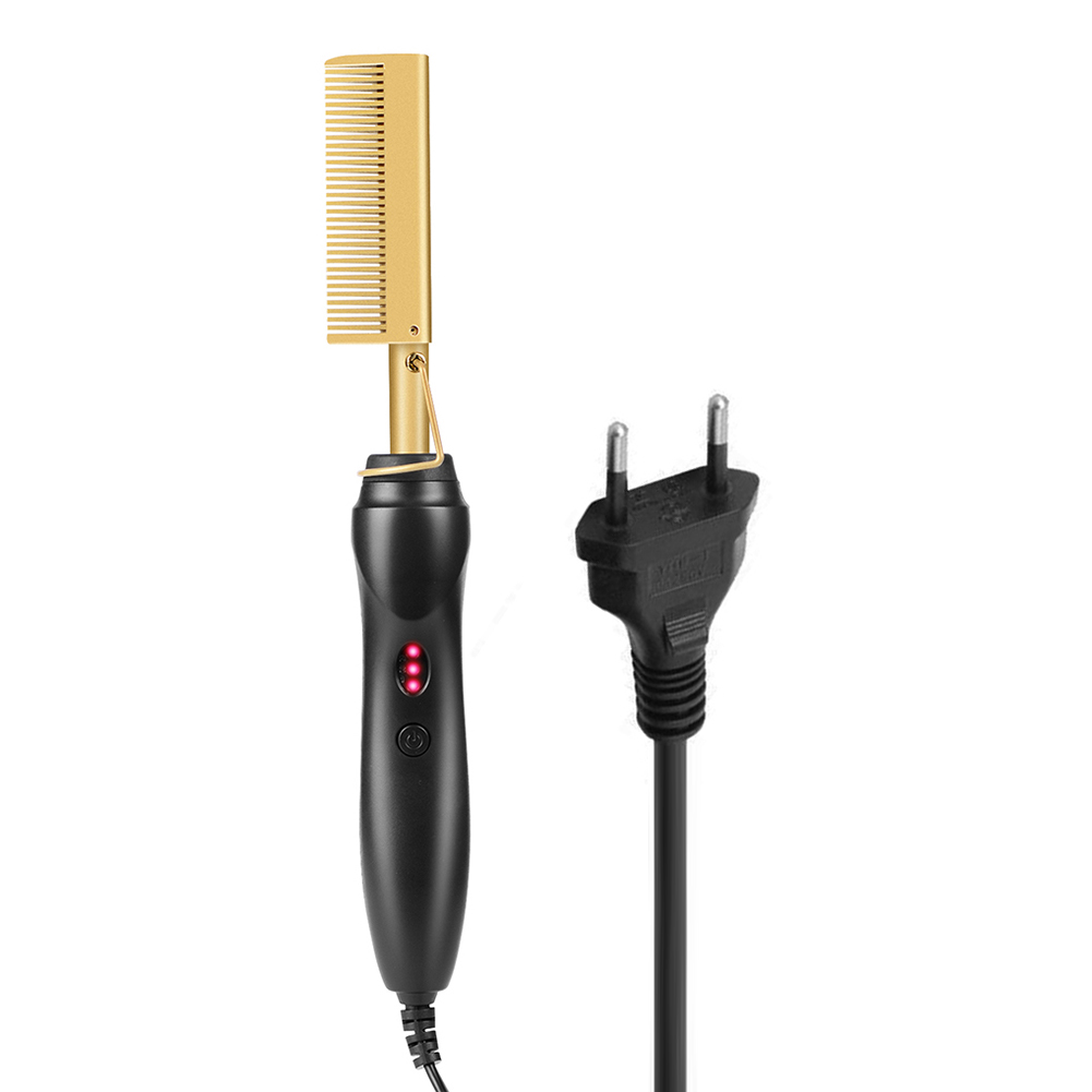 Stijltang Verwarming Kam Glad Ijzer Rechttrekken Borstel Corrugation Curling Iron Hair Curler Kam Multifunctionele Gebruik