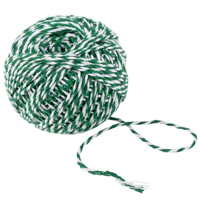 DIY Handmade Cotton Thread 1 Roll 75 Meters Rope Red White Card Hanging Rope Packing Twine String Cord