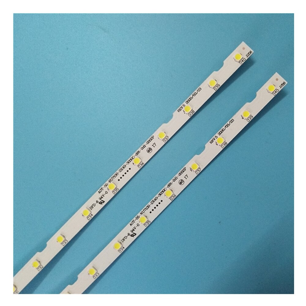 100% 2 stk/sæt led strips til samsung tv  ue55 nu 7175u ue55 nu 7172u ue55 nu 7170u ue55 nu 7302k ue55 nu 7305k ue55 nu 7375u ue55 nu 7372u