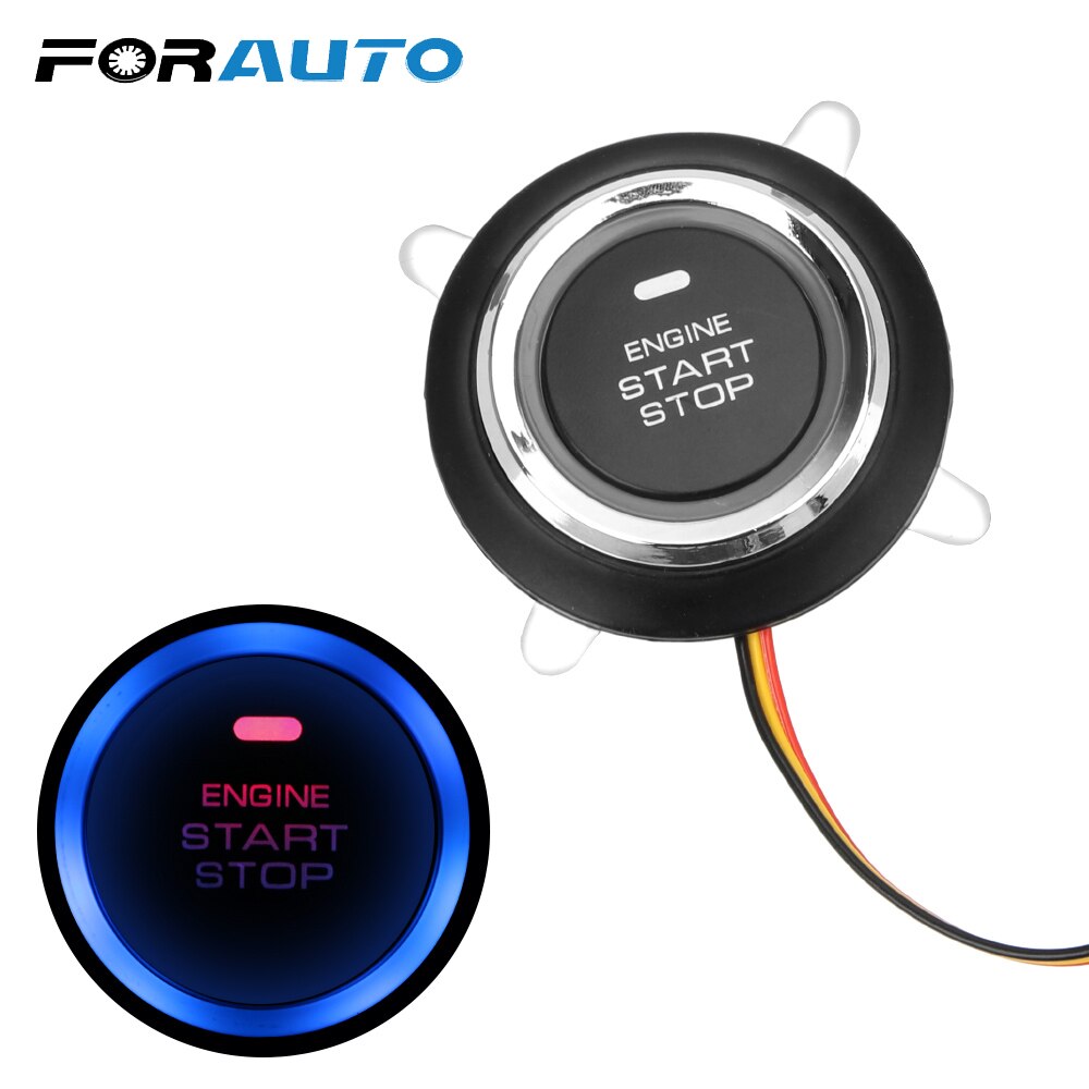 Forauto Auto Motor Start Stop Drukknop Universele 12V Keyless Entry Ontsteking Starter Switch Auto Vervanging