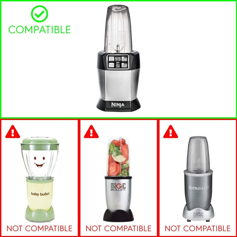 3 stk bærbare 24 oz ounce kop reservedele tilbehør til nutri ninja auto -iq 900w 1000w og duo blenders juicer