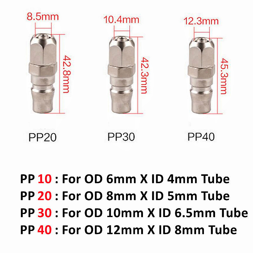 Pneumatic Fitting C Type Self-locking Quick Coupling Connector Coupler For Air Compressor SP PP SM PM SH PH SF PF 10 20 30 40: Transparent / 1/2"
