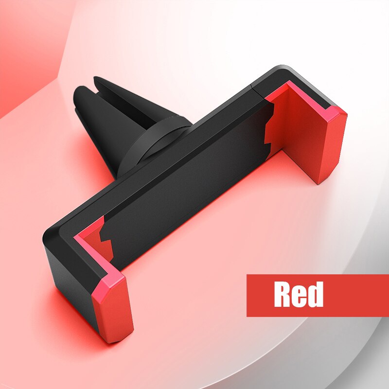 Auto Mobiele Telefoon Houder Air Vent Mount Stand Geen Magnetische Schaalbare Mobiele Telefoon Houder Voor Iphone 11 Steady Vaste Beugel ondersteuning: Red