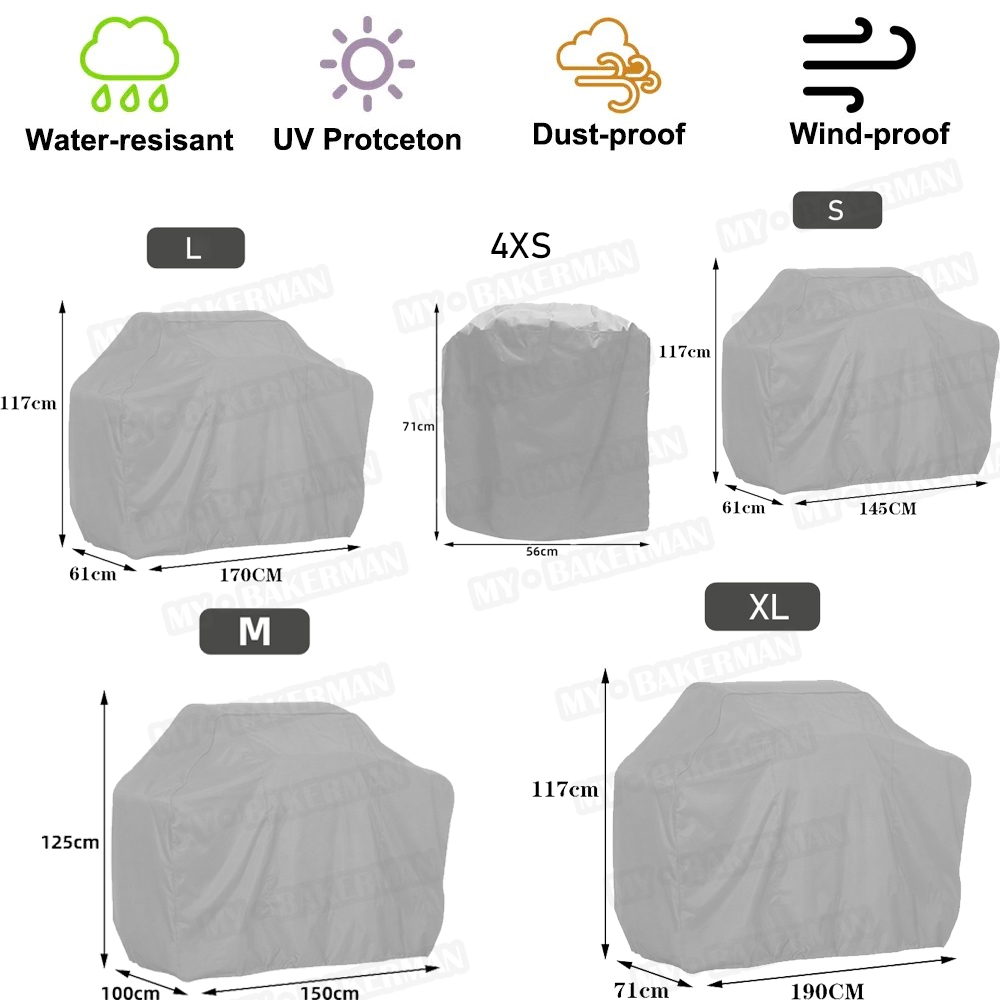 8 Maten Buiten Barbecue Hoes Stof En Waterdichte Weber Zware Barbecue Hoes Regen Proof Buiten Barbecue Cover Rond