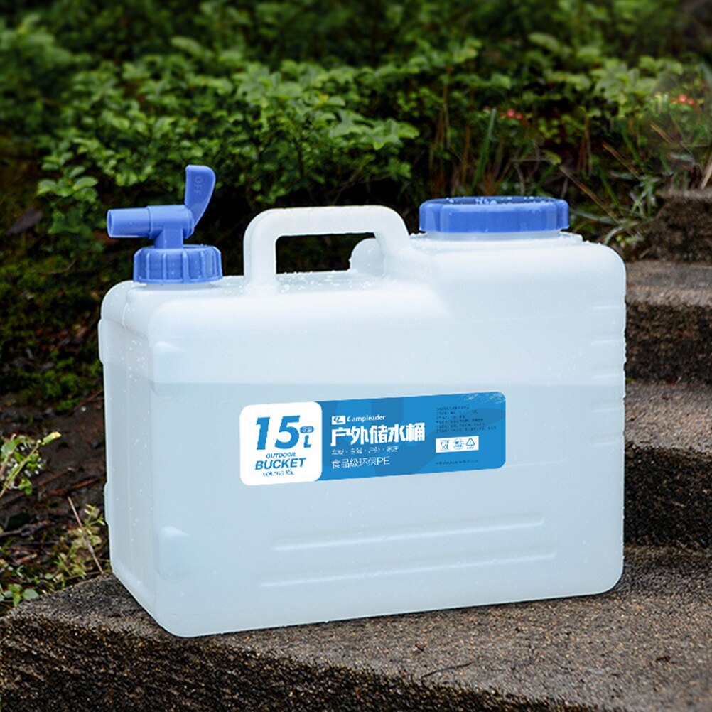 15l køretøjsmonteret vandflaske med stor kapacitet bærbar vandspand holdbar campingvandspose pe opbevaringsflaske