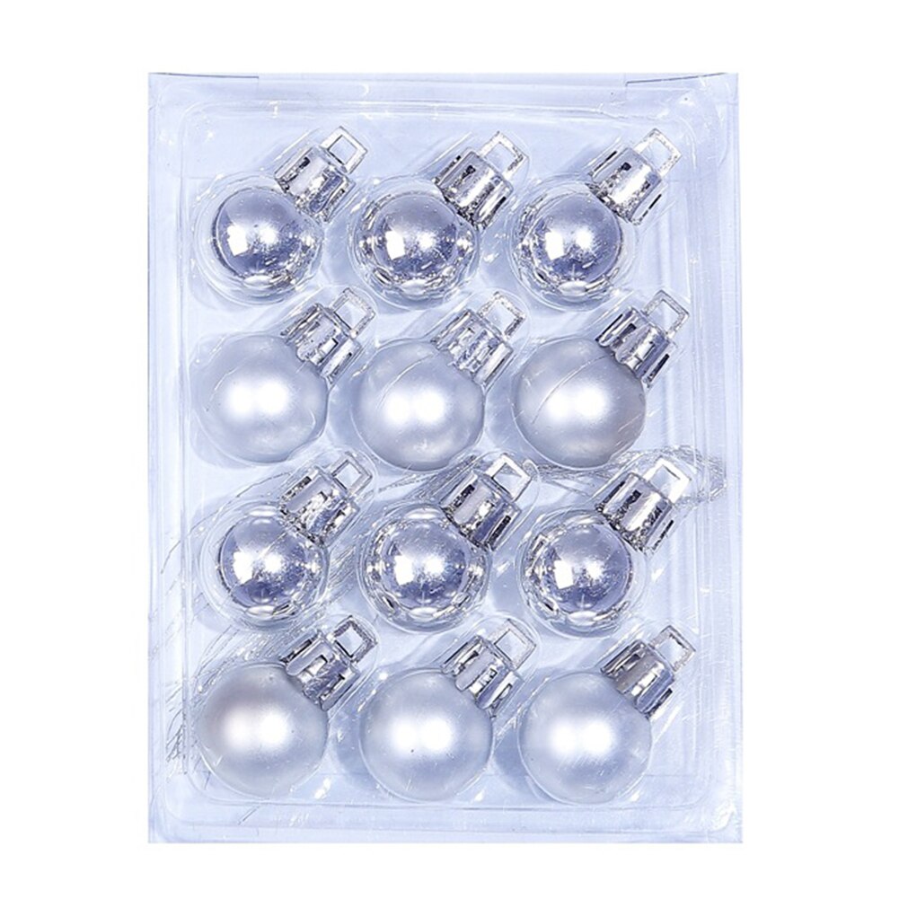 12 stuks veelkleurige kerstballen met glitters, hangende kerstversieringen voor in huis, palline natale decor: I