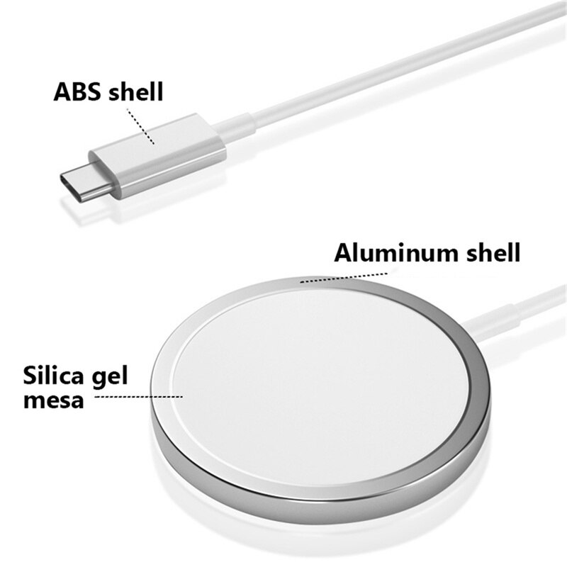 Voor Apple Mobiele Telefoon 12 Magsafe Charger 15W Magnetische Draadloze Opladen Voor Iphone 12 12pro Max 12Mini Magsafing pd Snelle Lading